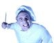 Angry chef with knife
