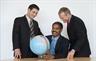 Businessmen with globe